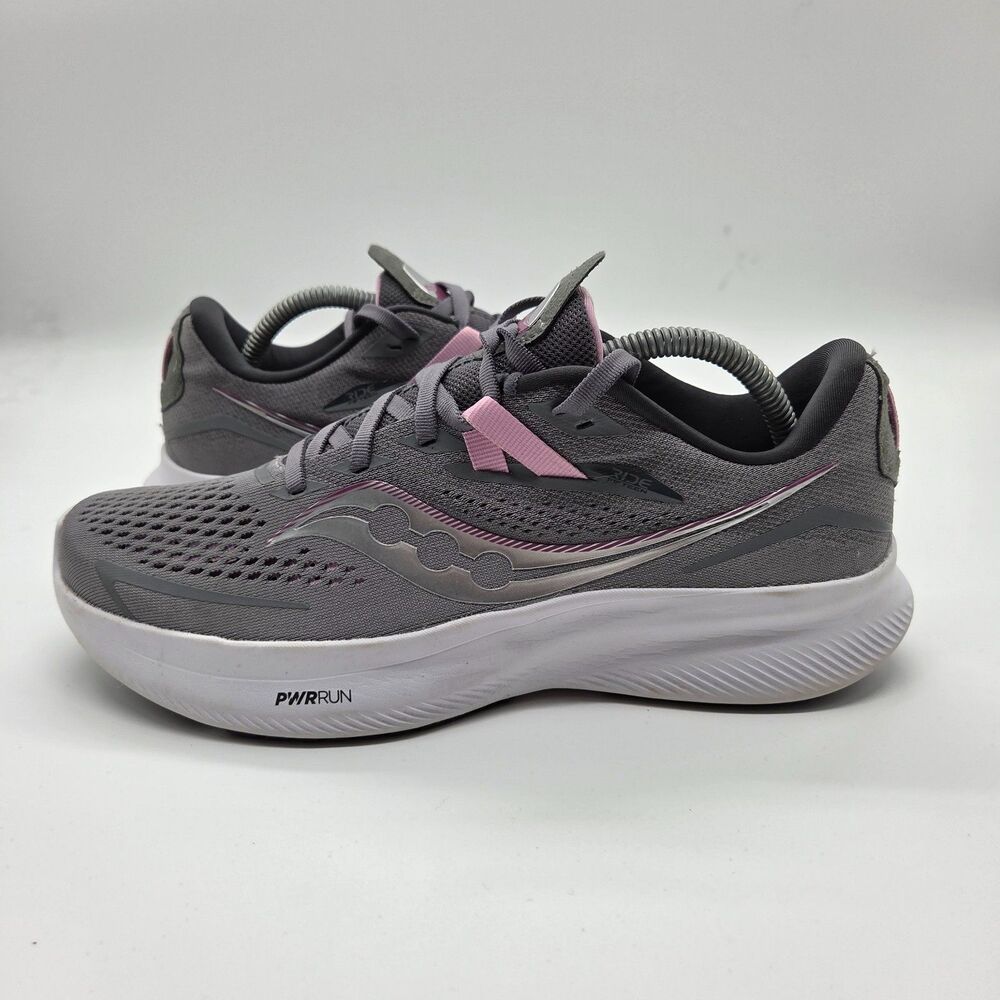 Saucony Ride15 Alloy/Quartz Running Shoes Gray Women's Size 10